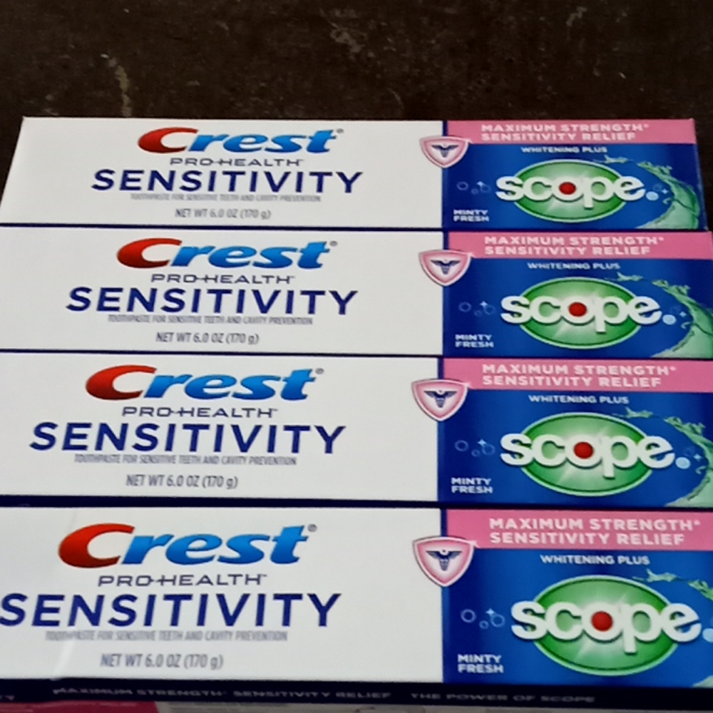 4 brand new  CREST SENSITIVITY toothpaste